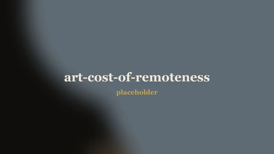 The cost of remoteness